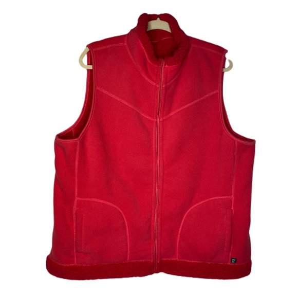Unzipped Pink Fuzzy Sherpa Reversable Women's Vest XXL - Picture 1 of 7